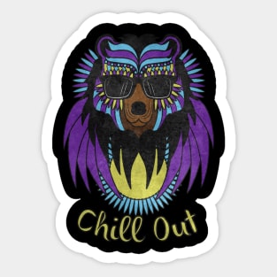 Bear chillout Sticker